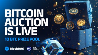 BlockDAG 10 BTC Auction Fires Up as PEPE Drops and ENA Surges